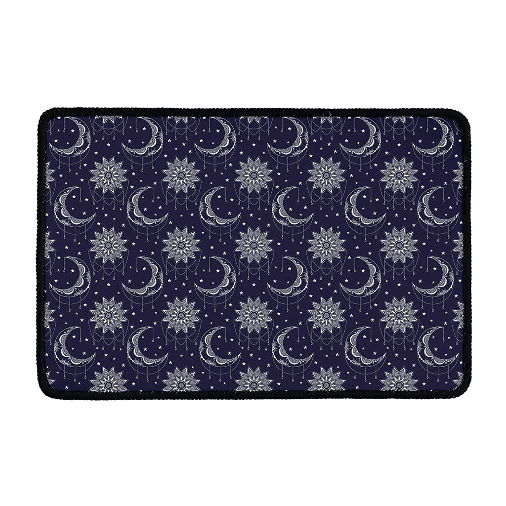 Boho Sun And Moon Pattern Print Kitchen Mat