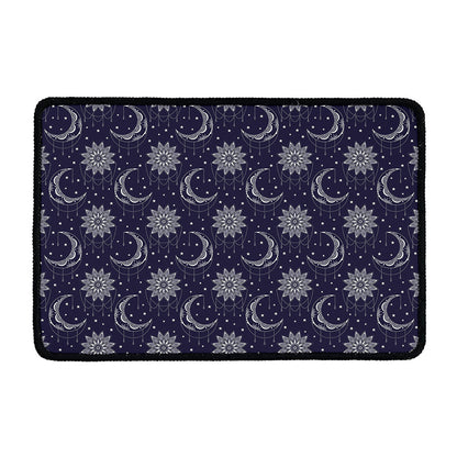 Boho Sun And Moon Pattern Print Kitchen Mat