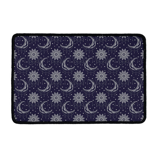 Boho Sun And Moon Pattern Print Kitchen Mat