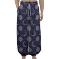 Boho Sun And Moon Pattern Print Lantern Pants
