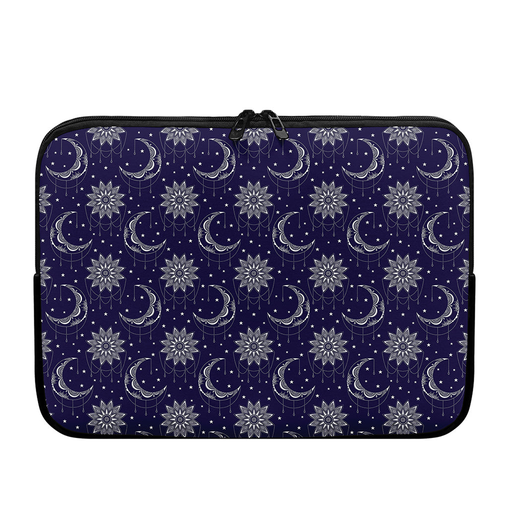 Boho Sun And Moon Pattern Print Laptop Sleeve