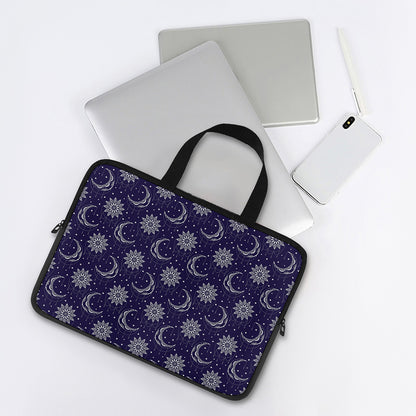 Boho Sun And Moon Pattern Print Laptop Sleeve With Handle