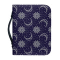 Boho Sun And Moon Pattern Print Leather Bible Cover