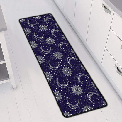 Boho Sun And Moon Pattern Print Long Kitchen Mat