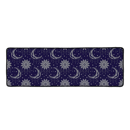 Boho Sun And Moon Pattern Print Long Kitchen Mat