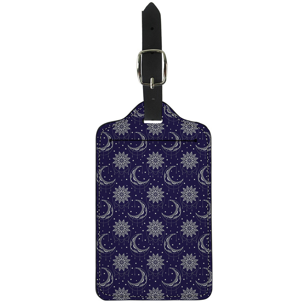 Boho Sun And Moon Pattern Print Luggage Tag