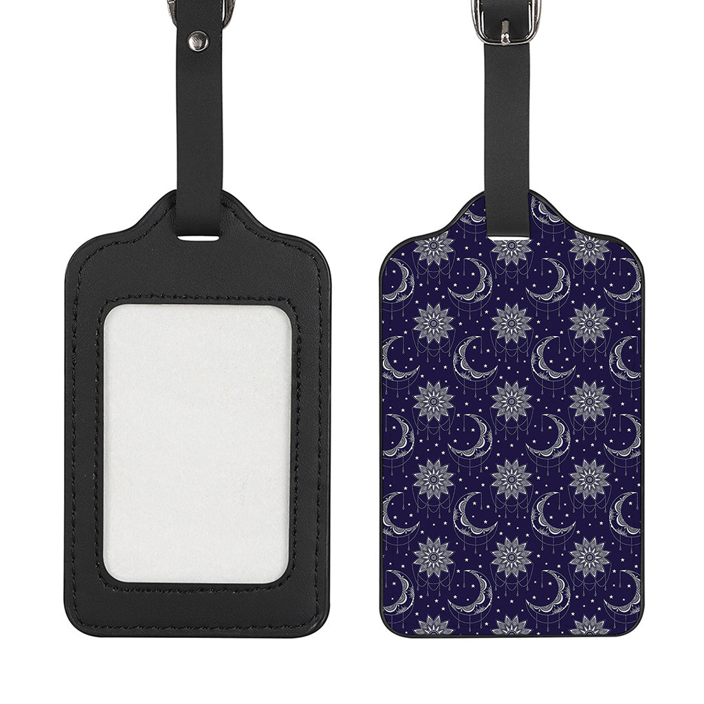 Boho Sun And Moon Pattern Print Luggage Tag