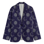 Boho Sun And Moon Pattern Print Men's Blazer