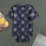 Boho Sun And Moon Pattern Print Men's Bodysuit