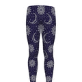 Boho Sun And Moon Pattern Print Men's Leggings