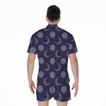 Boho Sun And Moon Pattern Print Men's Rompers