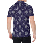 Boho Sun And Moon Pattern Print Men's Shirt