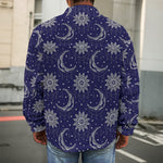 Boho Sun And Moon Pattern Print Men's Shirt Jacket
