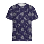 Boho Sun And Moon Pattern Print Men's Sports T-Shirt