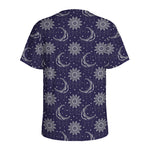 Boho Sun And Moon Pattern Print Men's Sports T-Shirt