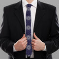 Boho Sun And Moon Pattern Print Necktie
