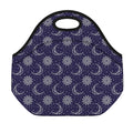 Boho Sun And Moon Pattern Print Neoprene Lunch Bag