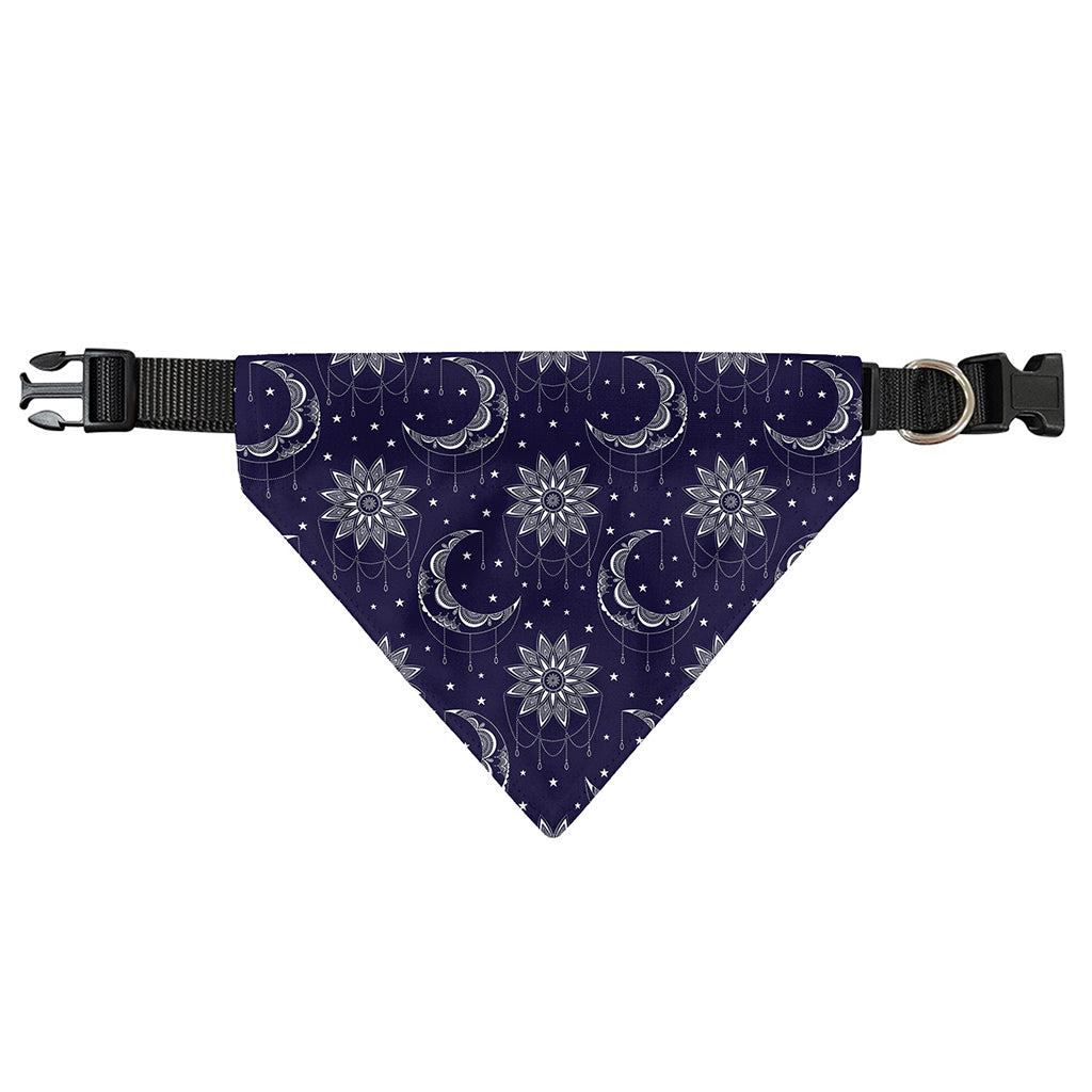 Boho Sun And Moon Pattern Print Over The Collar Dog Bandana