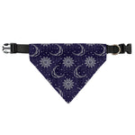 Boho Sun And Moon Pattern Print Over The Collar Dog Bandana