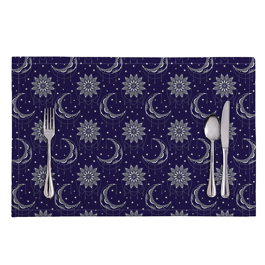 Boho Sun And Moon Pattern Print Placemat