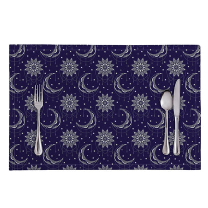 Boho Sun And Moon Pattern Print Placemat