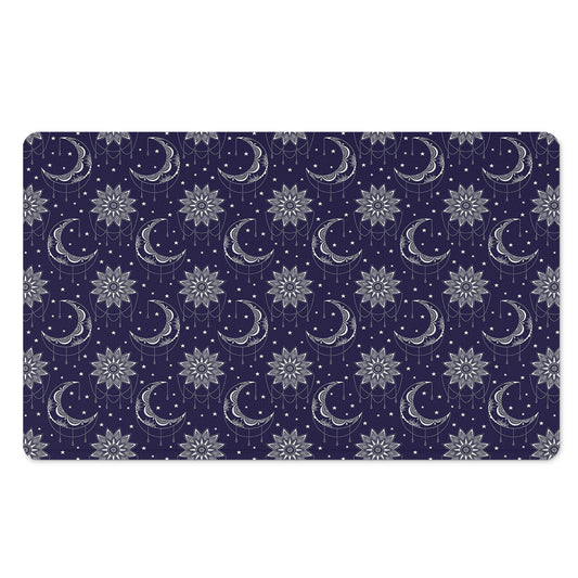 Boho Sun And Moon Pattern Print Polyester Doormat