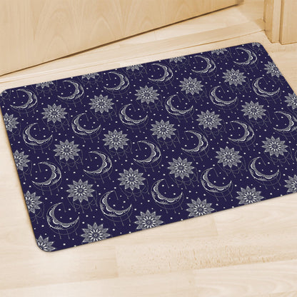 Boho Sun And Moon Pattern Print Polyester Doormat