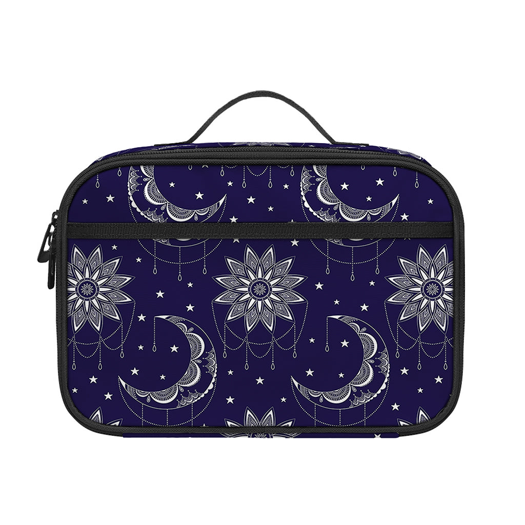 Boho Sun And Moon Pattern Print Portable Lunch Bag