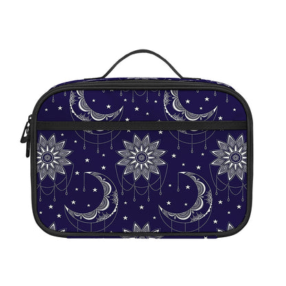 Boho Sun And Moon Pattern Print Portable Lunch Bag