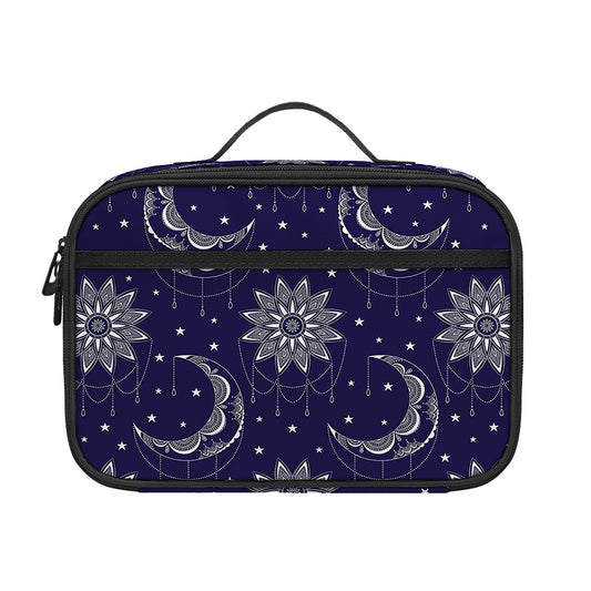 Boho Sun And Moon Pattern Print Portable Lunch Bag