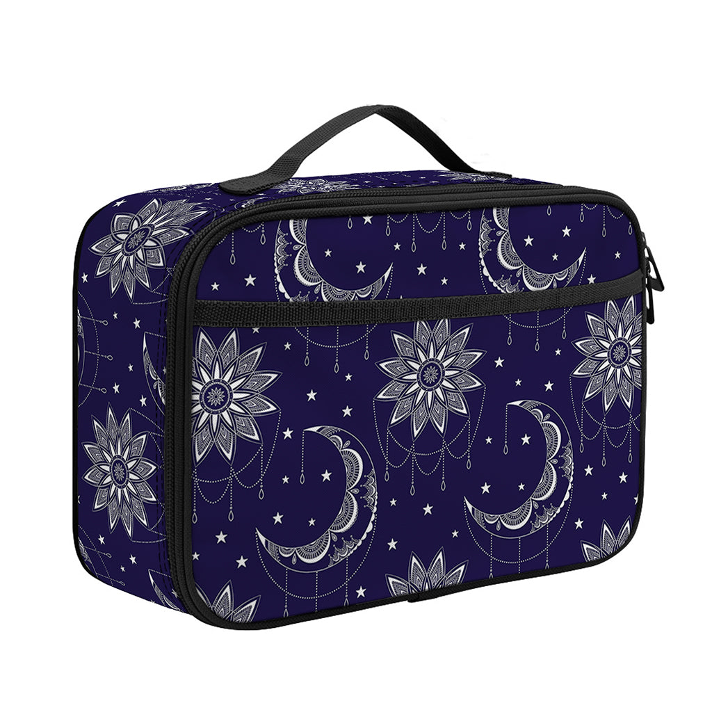 Boho Sun And Moon Pattern Print Portable Lunch Bag