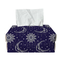 Boho Sun And Moon Pattern Print Rectangle Tissue Box Cover