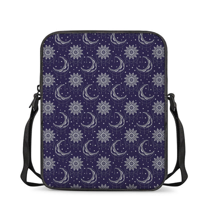 Boho Sun And Moon Pattern Print Rectangular Crossbody Bag