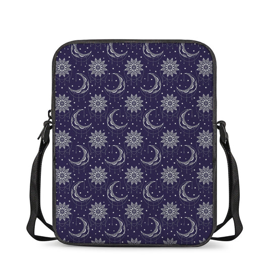Boho Sun And Moon Pattern Print Rectangular Crossbody Bag