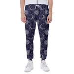 Boho Sun And Moon Pattern Print Scuba Joggers