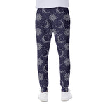 Boho Sun And Moon Pattern Print Scuba Joggers