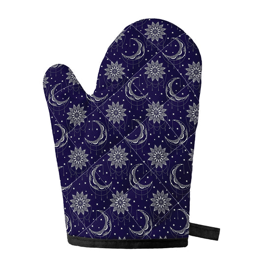 Boho Sun And Moon Pattern Print Single Oven Mitt