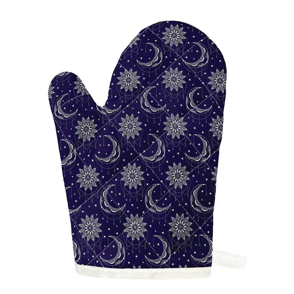 Boho Sun And Moon Pattern Print Single Oven Mitt