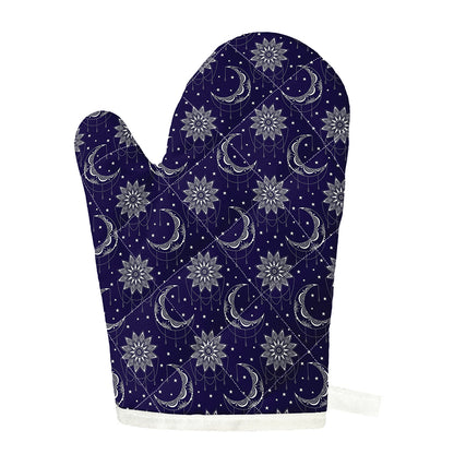 Boho Sun And Moon Pattern Print Single Oven Mitt