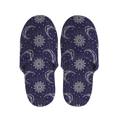 Boho Sun And Moon Pattern Print Slippers
