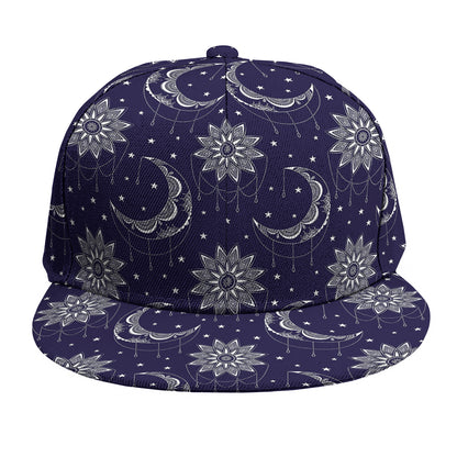 Boho Sun And Moon Pattern Print Snapback Cap