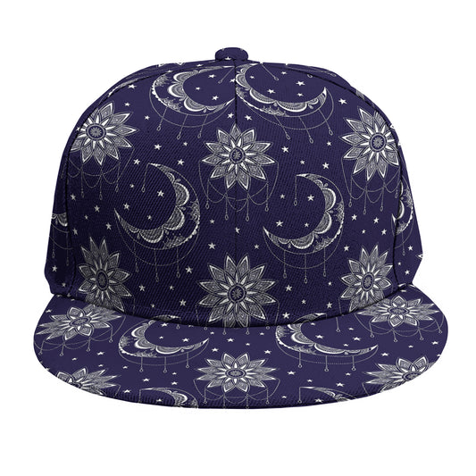 Boho Sun And Moon Pattern Print Snapback Cap