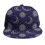 Boho Sun And Moon Pattern Print Snapback Cap