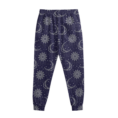 Boho Sun And Moon Pattern Print Sweatpants