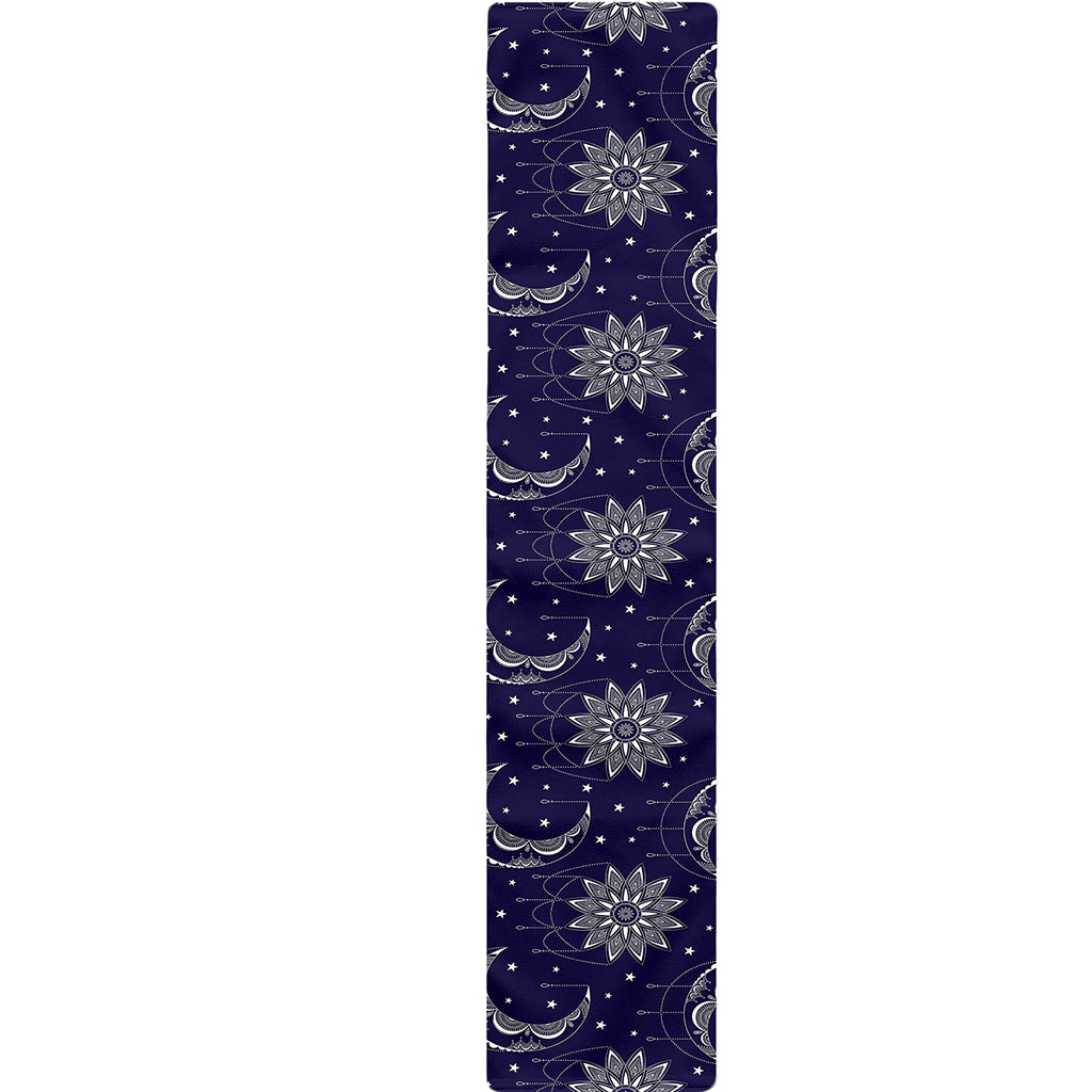 Boho Sun And Moon Pattern Print Table Runner