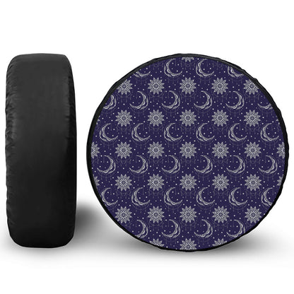 Boho Sun And Moon Pattern Print Tire Cover