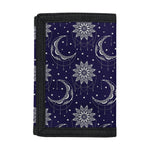 Boho Sun And Moon Pattern Print Trifold Wallet