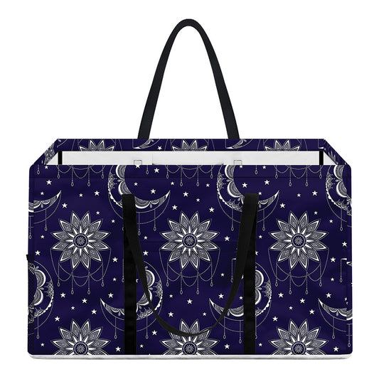 Boho Sun And Moon Pattern Print Utility Tote Bag