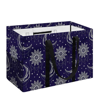 Boho Sun And Moon Pattern Print Utility Tote Bag
