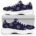 Boho Sun And Moon Pattern Print White Chunky Shoes